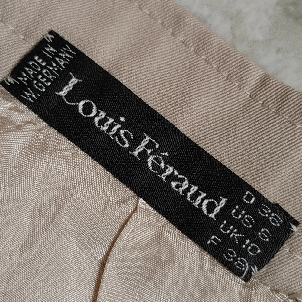 Vintage Louis Féraud Gabardine Worsted Wool Pleated w Pockets Skirt 2/4